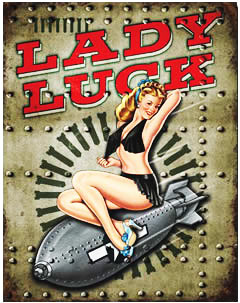 Vintage Style Tin Sign - Lady Luck
