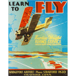 Vintage Style Tin Sign - Learn to Fly